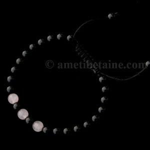 BrMala275 Bracelet Onyx Quartz Rose. 19 cm – Image 2