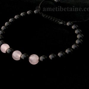 BrMala275 Bracelet Onyx Quartz Rose. 19 cm – Image 3