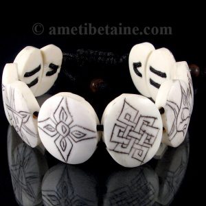 BRD211 Bracelet Tibétain Signes Auspicieux Astamangala – Image 2