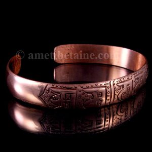 BRD243 Bracelet Tibétain Cuivre Mantra Om Mani Padme Hum – Image 3