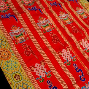 BB48 Rideau de Porte Tibétain / Tenture Tibétaine Mantra Signes Auspicieux du Bouddhisme – Image 6