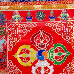 BB53 Bannière Tibétaine Dorje Signes Auspicieux du Bouddhisme – Image 5