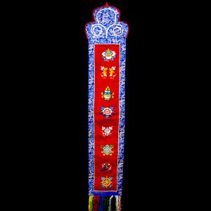 BB79 Bannière Tibétaine Signes Auspicieux du Bouddhisme – Image 1