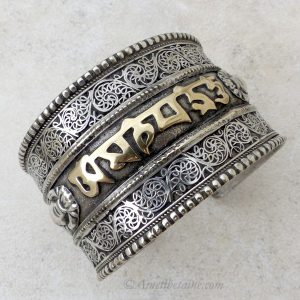 BRD346 Bracelet Tibétain Filigranes Mantra – Image 1