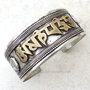 BRD348 Bracelet Tibétain Filigranes Mantra – Image 1