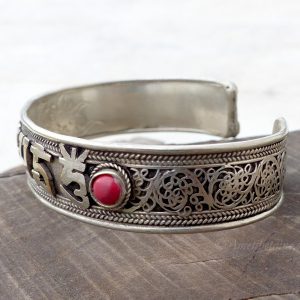 BRD349 Bracelet Tibétain Filigranes Mantra Dragon – Image 2