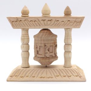 RP108 Roue à Prières Tibétaine Mantra en Bois – Image 1
