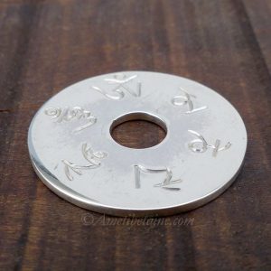 PA396 Pendentif Argent Massif Mantra Tibétain – Image 2