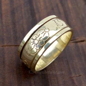 BD125 Bague Tibétaine Laiton Mantra Tibétain – Image 2