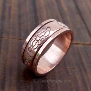 BD126 Bague Tibétaine Cuivre Mantra Tibétain – Image 3