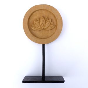 DDD84 Sculpture Fleur de Lotus Bois Exotique – Image 2