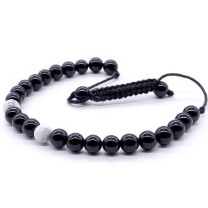 BrMala287 Bracelet Onyx Howlite – Image 2