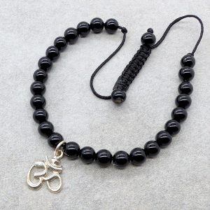 BrMala233 Bracelet Onyx Om Argent Massif – Image 7