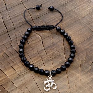 BrMala233 Bracelet Onyx Om Argent Massif – Image 8
