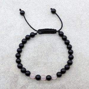 BrMala275 Bracelet Onyx Quartz Rose. 19 cm – Image 1