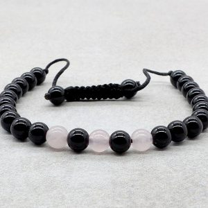 BrMala275 Bracelet Onyx Quartz Rose. 19 cm – Image 5