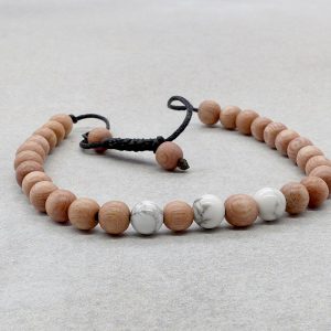 BrMala289 Bracelet Bois Howlite 21 cm – Image 6