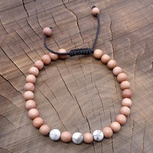 BrMala289 Bracelet Bois Howlite 21 cm – Image 7