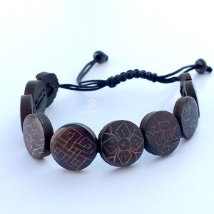 BRD376 Bracelet Tibétain Signes Auspicieux Petit Poignet – Image 5