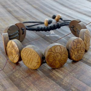 BRD377 Bracelet Tibétain Signes Auspicieux Petit Poignet – Image 2