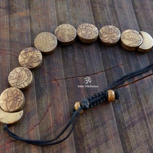 BRD377 Bracelet Tibétain Signes Auspicieux Petit Poignet – Image 4