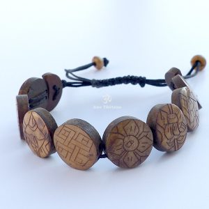 BRD377 Bracelet Tibétain Signes Auspicieux Petit Poignet – Image 5
