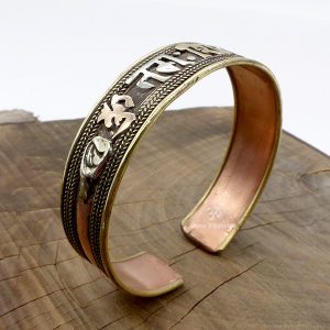 BRD387 Bracelet Tibétain 3 Métaux Om Namah Shivaya – Image 2