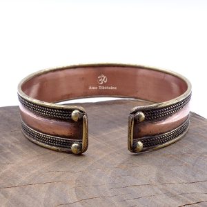 BRD387 Bracelet Tibétain 3 Métaux Om Namah Shivaya – Image 4