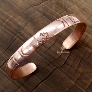 BRD389 Bracelet Tibétain Cuivre Om – Image 4
