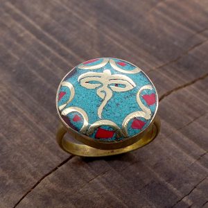 BD132 Bague Tibétaine Yeux de Bouddha Taille 56 – Image 1