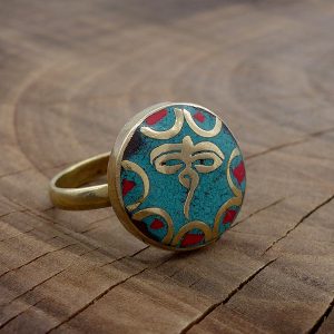 BD132 Bague Tibétaine Yeux de Bouddha Taille 56 – Image 2
