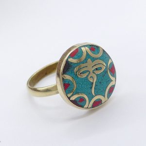 BD132 Bague Tibétaine Yeux de Bouddha Taille 56 – Image 3