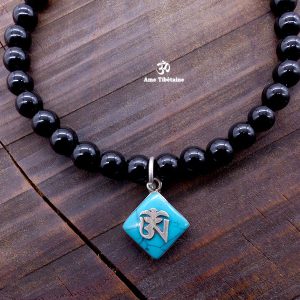 BrMala299 Bracelet Onyx Om Argent Massif – Image 3