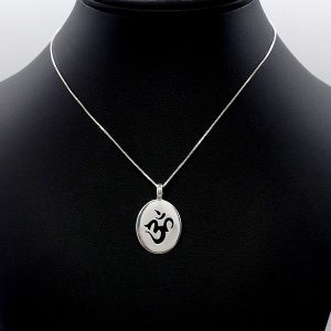 PA251 Pendentif Argent Massif Om – Image 1