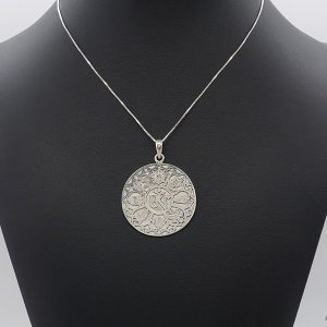 PA375 Pendentif Argent Massif Om Astamangala – Image 2