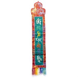 BB78 Bannière Tibétaine Mantra Om Mani Padme Hum – Image 1