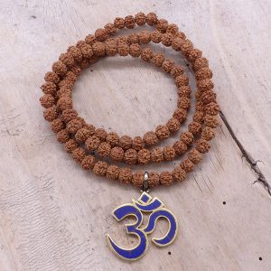 Mala157 Mala de Prières Rudraksha Om – Image 1