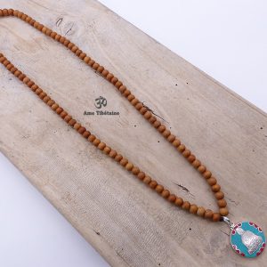 Mala163 Mala de Prières Bois de Santal Bouddha – Image 3