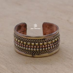 BD143 Bague Tibétaine 3 Métaux – Image 2