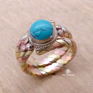 BD149 Bague Tibétaine 3 Métaux – Image 1