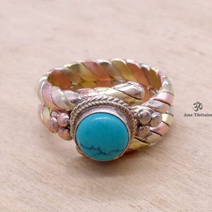 BD149 Bague Tibétaine 3 Métaux – Image 2