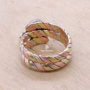 BD149 Bague Tibétaine 3 Métaux – Image 3
