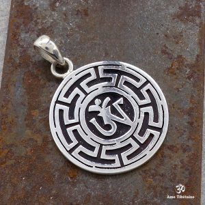 PA166 Pendentif Argent Massif Om – Image 1