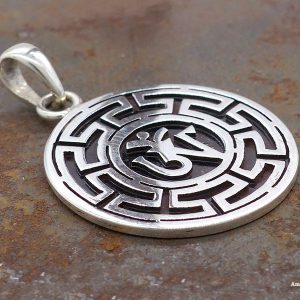PA166 Pendentif Argent Massif Om – Image 3