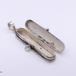 PA261 Pendentif Argent Massif Mantra Tibétain – Image 5