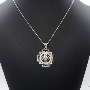 PA414 Pendentif Argent Massif Mandala Dorje – Image 2