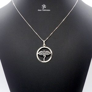 PA417 Pendentif Argent Massif Yeux de Bouddha – Image 2