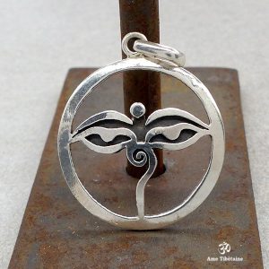 PA417 Pendentif Argent Massif Yeux de Bouddha – Image 1