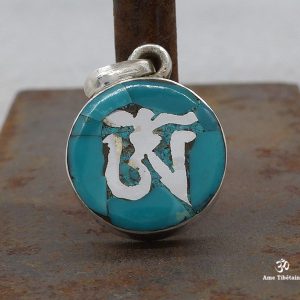 PA262 Pendentif Argent Massif Om Tibétain – Image 2