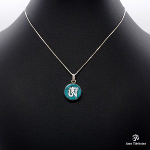 PA262 Pendentif Argent Massif Om Tibétain – Image 4